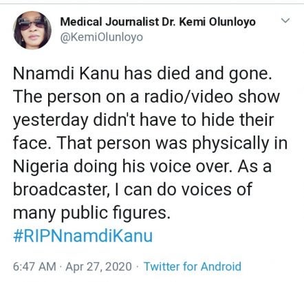 nnamdi kanu is dead