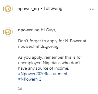 Npower 2020: If you Entered this information, you will not be shortlisted