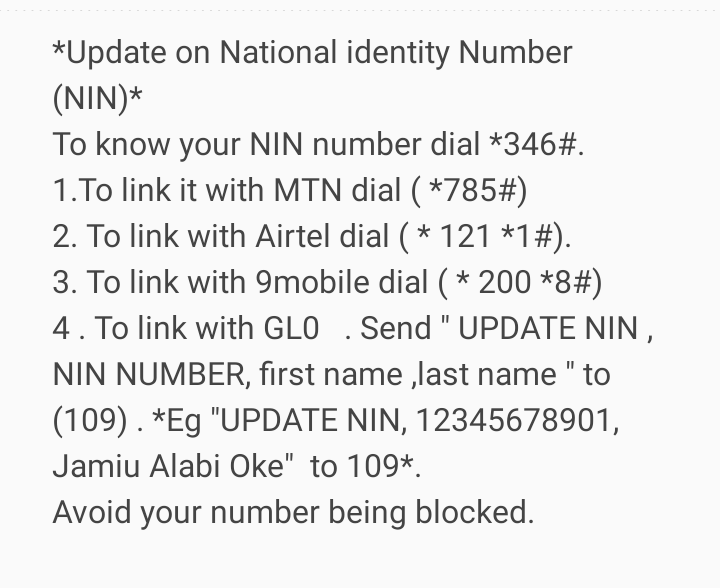 How to Check if your NIN has been Successfully Linked with Your Sim