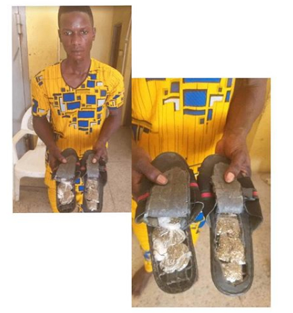 Verified Man arrested for using sandals to smuggle cannabis into Abuja prison