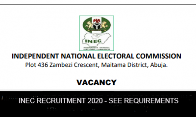 Breaking: INEC Recruitment 2020: See Available Position to Apply