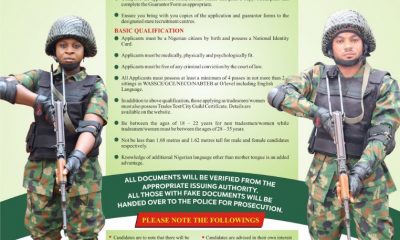 Nigerian Army Recruitment 80rri 2020