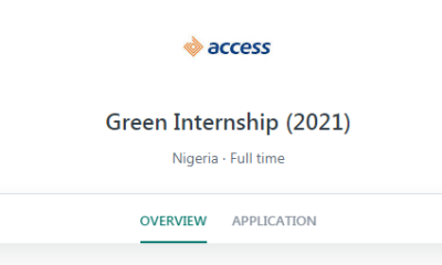 Access Bank Massive Recruitment 2021 - Green Internship