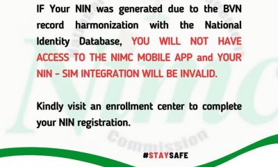 Why you can't use NIN Generated with BVN for SIM Registration and here is what you should do