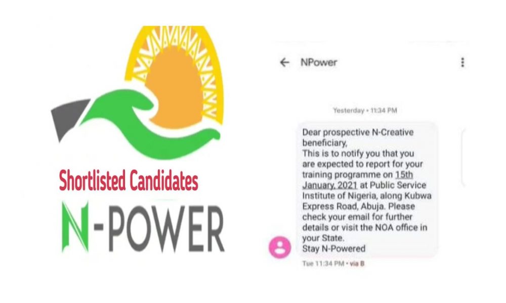 Breaking: Npower 2021 Begin Shortlist for Batch C, N-Creative