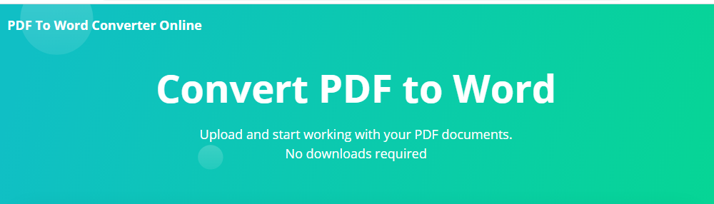 Online converter pdf to word