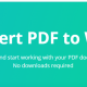 Online converter pdf to word