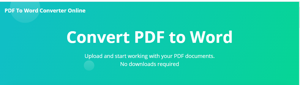 Online converter pdf to word