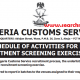 NCS Recruitment: Nigeria Customs Service Announces Date for Screening Exercise, 2021 (See Shortlisted Names PDF)