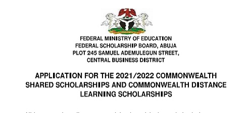 Apply for Nigeria Federal Government Scholarship 2021/2022 - Commonwealth