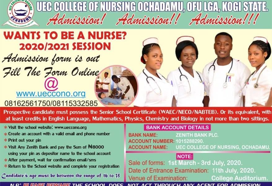 UEC College of Nursing Admission Form for 2021/2022 Academic Session 4