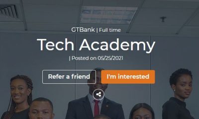 GTBank Graduate Tech Academy Recruitment 2021 - Apply Here