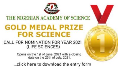 Nigerian Academy of Science (NAS) Medal Prize 2021 8