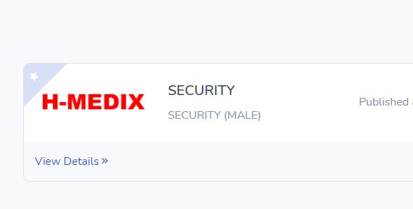 Apply for a Security Position at H-Medix official Website (SSCE)