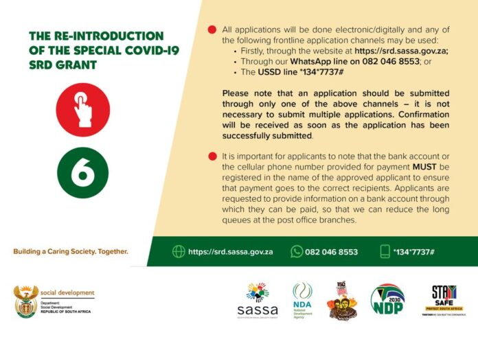 Special Covid 19 SRD Grant 2021 Application Procedures (www.srd.sassa.gov.za)