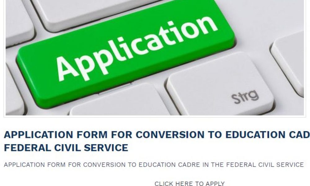 Application form for Conversion to Education Cadre in the Federal Civil Service 2021