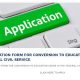 Application form for Conversion to Education Cadre in the Federal Civil Service 2021