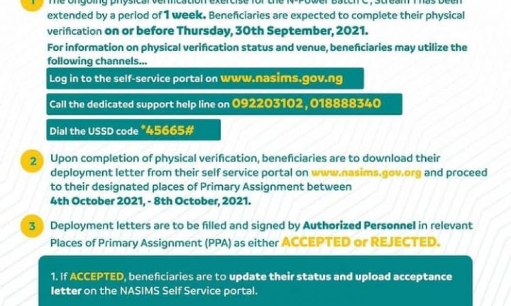 N-Power Batch C Extends Date for Physical Verification