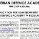 NDA Application Form 2022/2023 – 74th Regular Course Admission