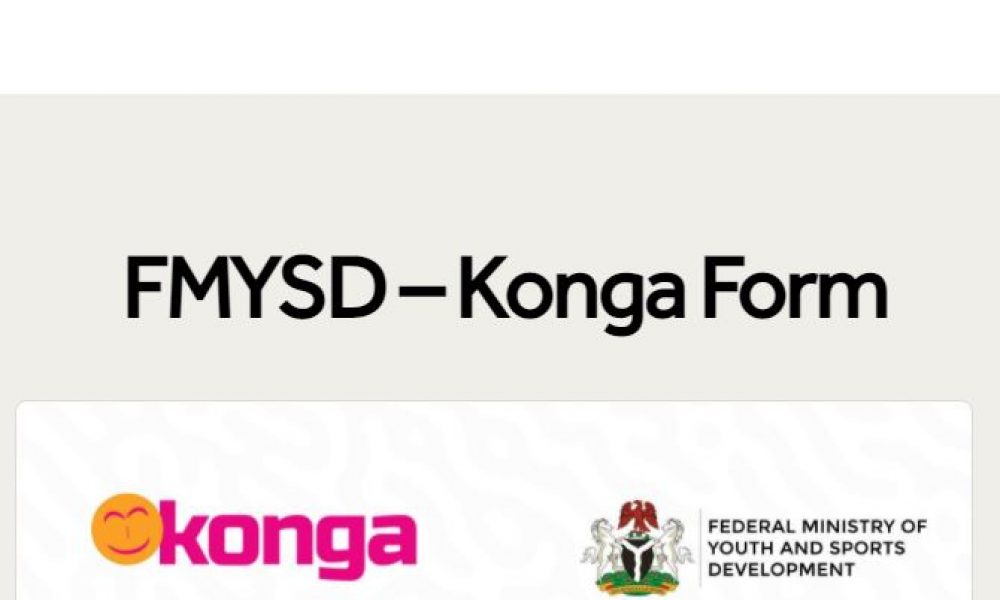 Apply For FG, Konga Youth Empowerment Programme 2021-2022