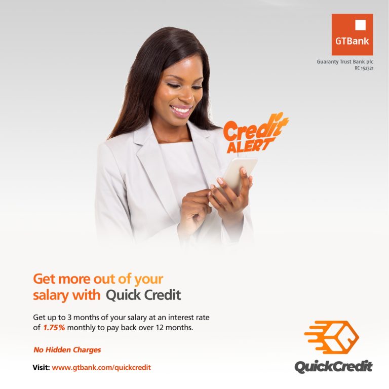 Apply for GTBank Quick Credit Loan Application Form 2022