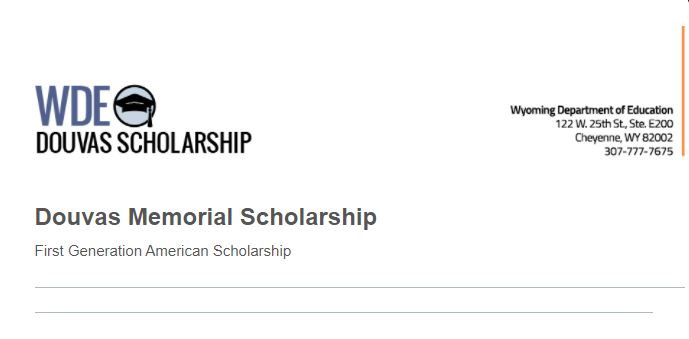 Application for the 2022 Douvas Memorial Scholarship 2022