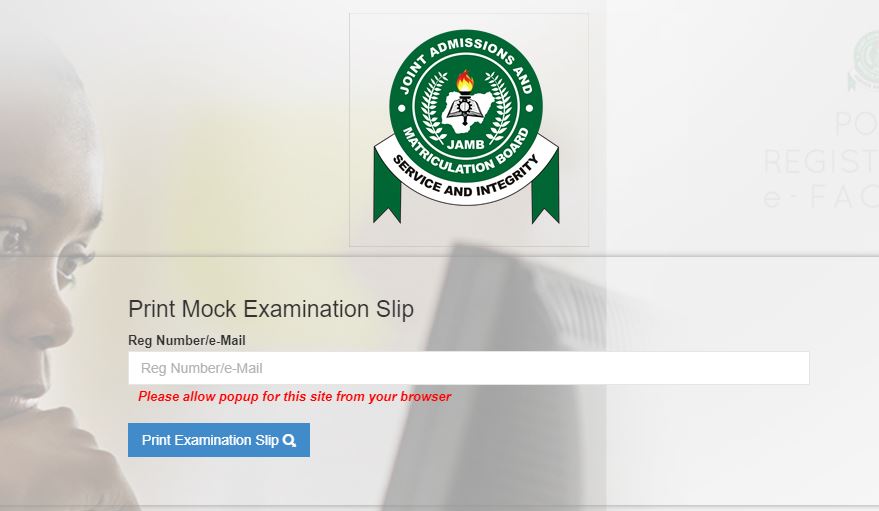 How To Print The 2024 JAMB Mock Examination Slip SearchNGR