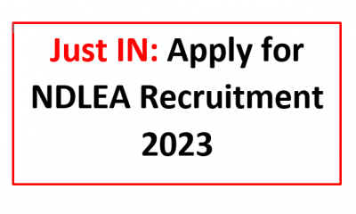 Just IN: Apply for NDLEA Recruitment 2023