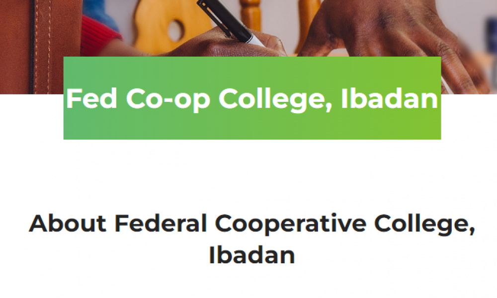 Federal Cooperative College Ibadan Admission Form 2023/2024 Application