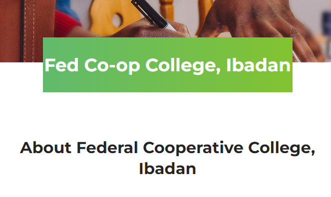 Federal Cooperative College Ibadan Admission Form 2023/2024 Application