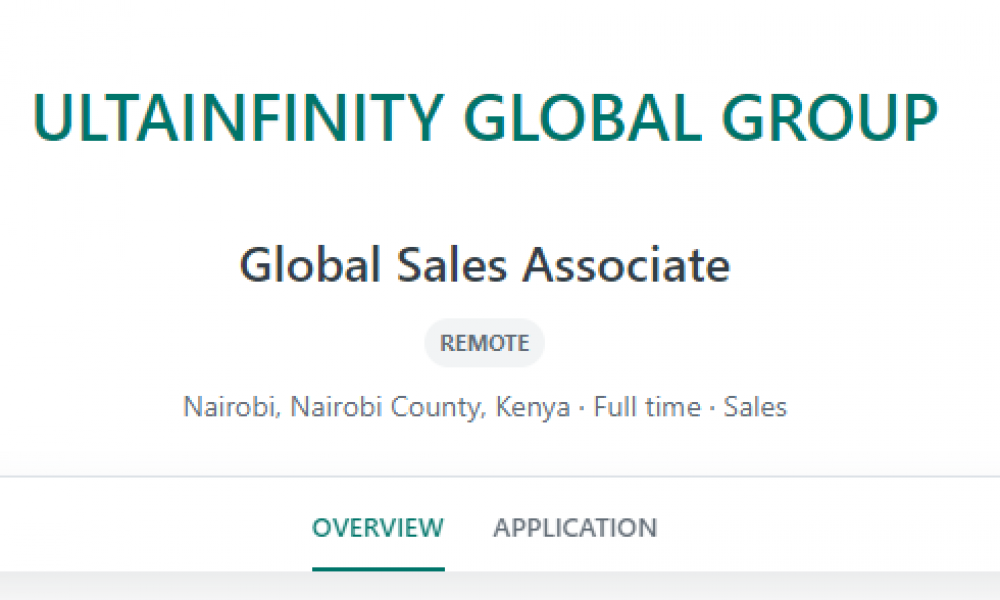 Kenyan Jobs: Apply as Global Sales Associate (Salary: $500 -1,000 USD)