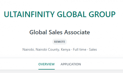 Kenyan Jobs: Apply as Global Sales Associate (Salary: $500 -1,000 USD)