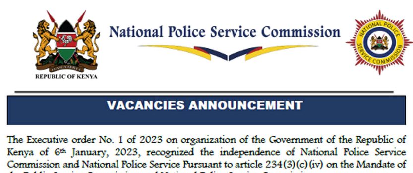 Kenya Police and Civilians Recruitment 2023 Begins