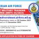 Nigerian Air Force Recruitment 2023: Basic Military Training Course (BMTC 44/2023)