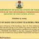 Enugu State Ministry of Education Recruitment for Basic Education Teachers 2023