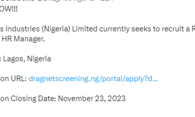 Apply for the Reward and IDDO HR Manager (LAGOS) | FRIGOGLASS Industries