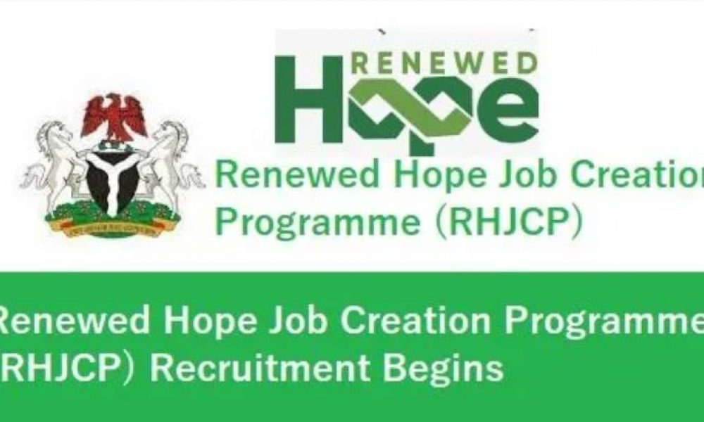 How To Apply for Renewed Hope Job Creation Programme (RHJCP)