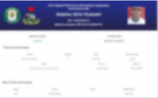 Link to Print the Nigerian Police Invitation Slip for shortlisted applicants