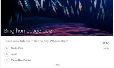 Bing Homepage Quiz