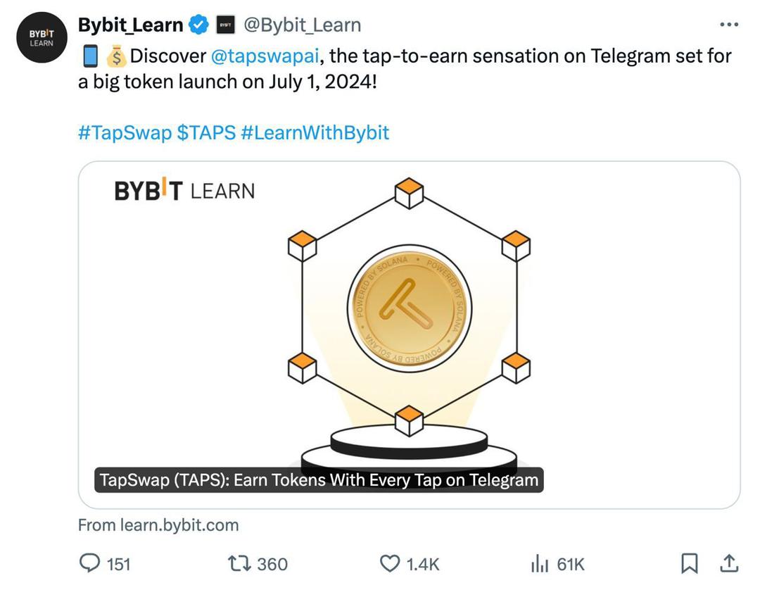 Breaking News! TapSwap to be Listed on Bybit Exchange on July 1 - Here’s How to Get Ready! 🚀